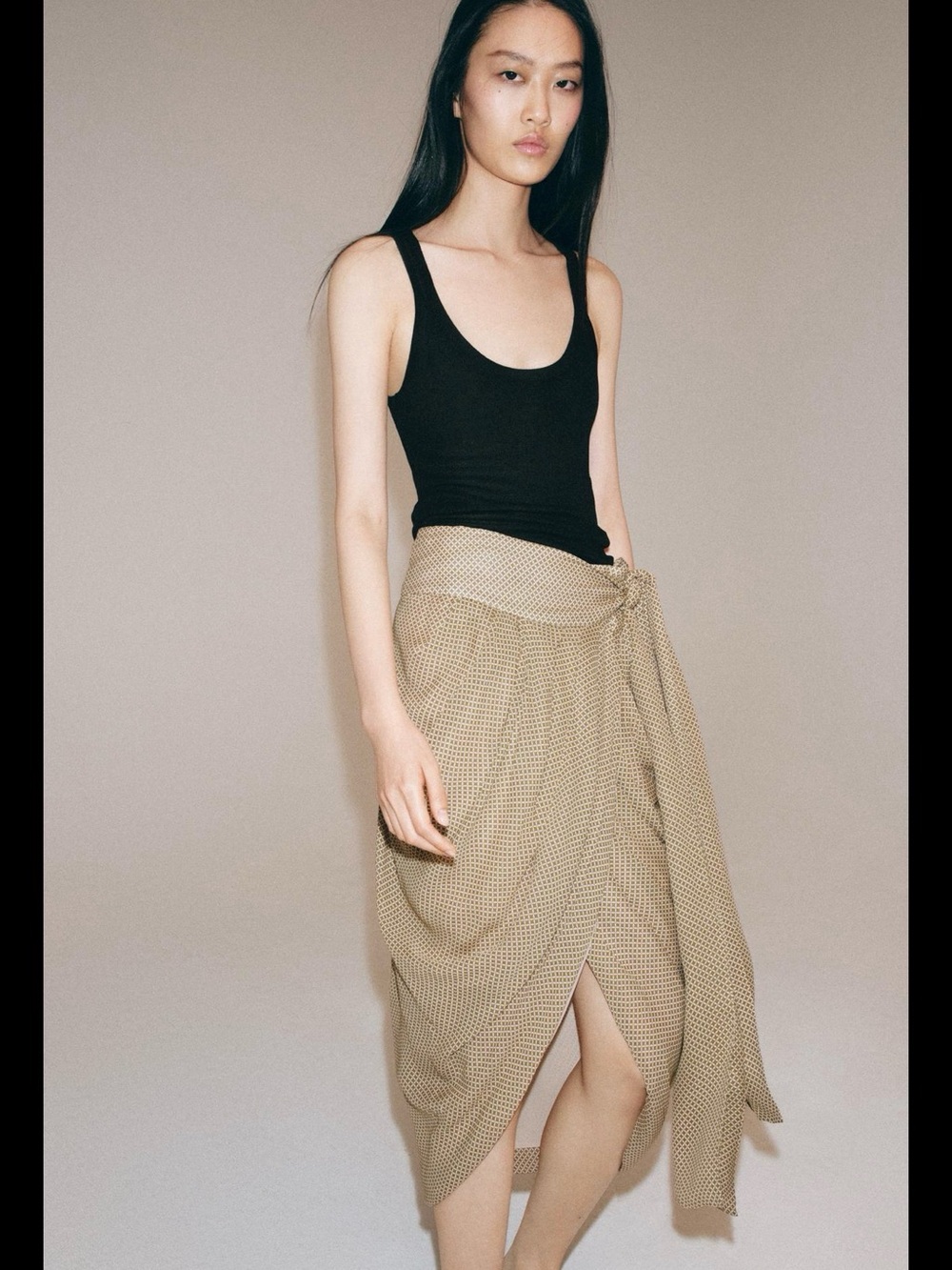 ZARA ZW COLLECTION Draped Printed Skirt NWT ❗️